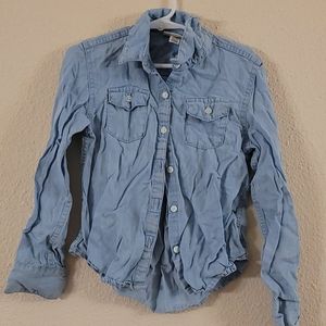 Girls denim button down